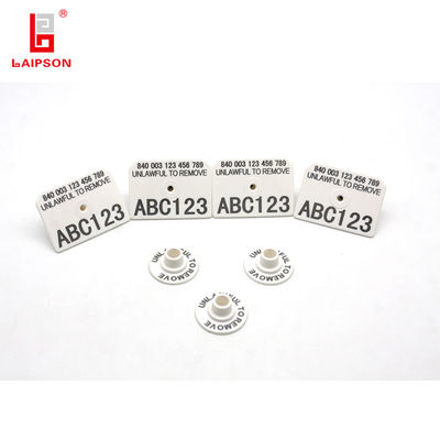 52MM 38MM Rectangular ROHS Animal Identification Tags